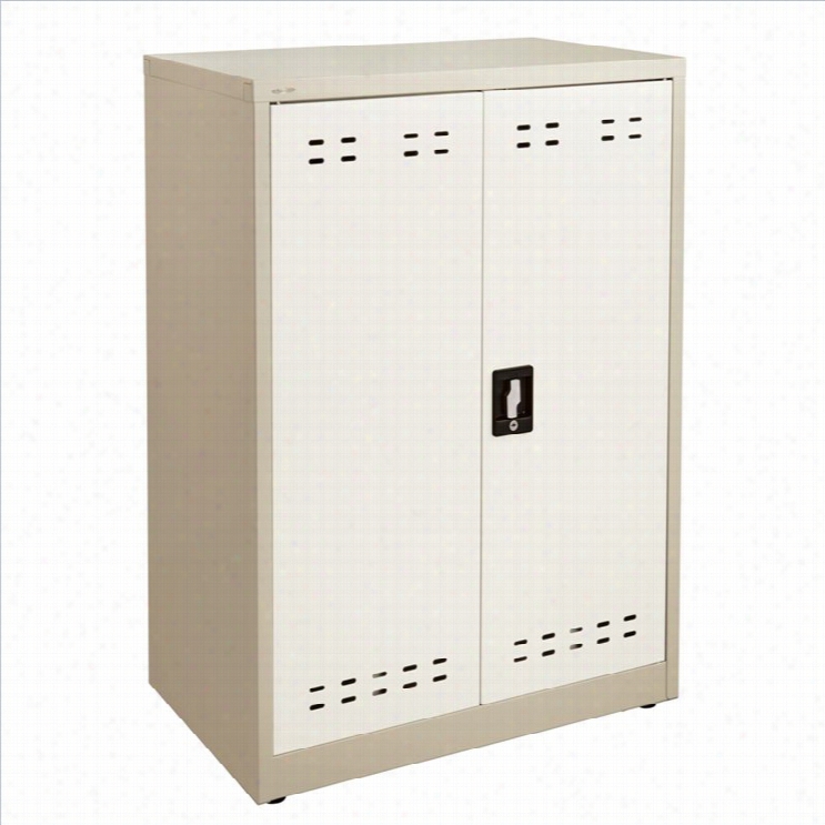 Safco 42h Steel Storage Cabinet In Tan