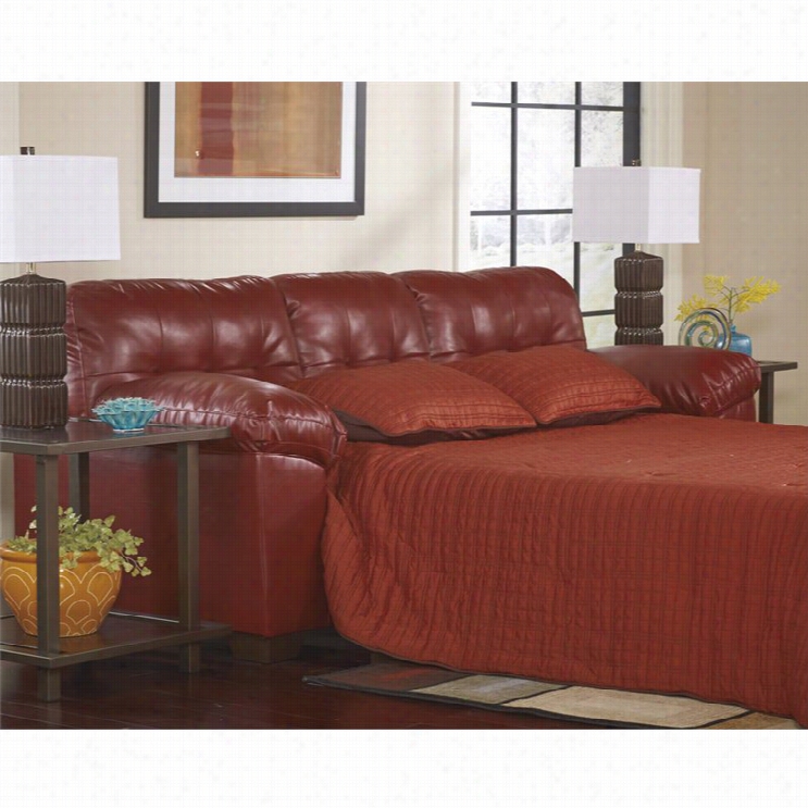 Signaturre Design By Ashley Furnit Ure Allistno Durablend Queen Sleeper Sofa In Salsa