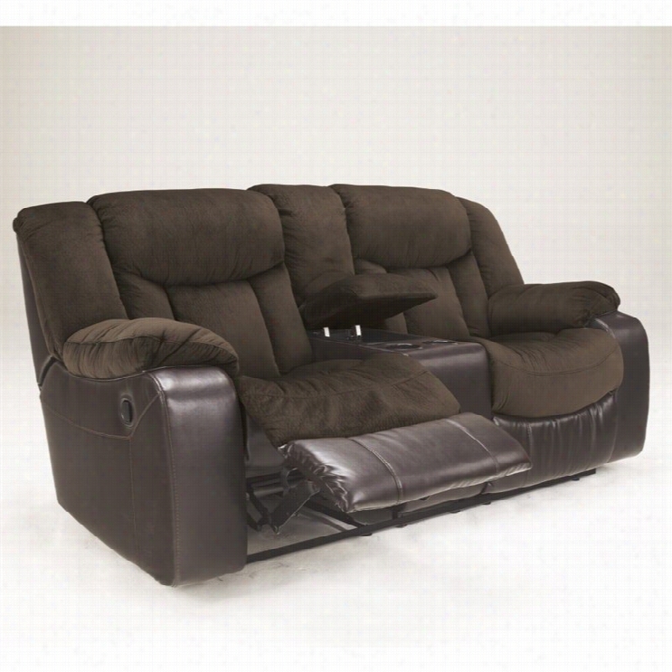 Signature Design By Ashley Furniture Tafton Microfiber Double Resting L Oveseat In Java