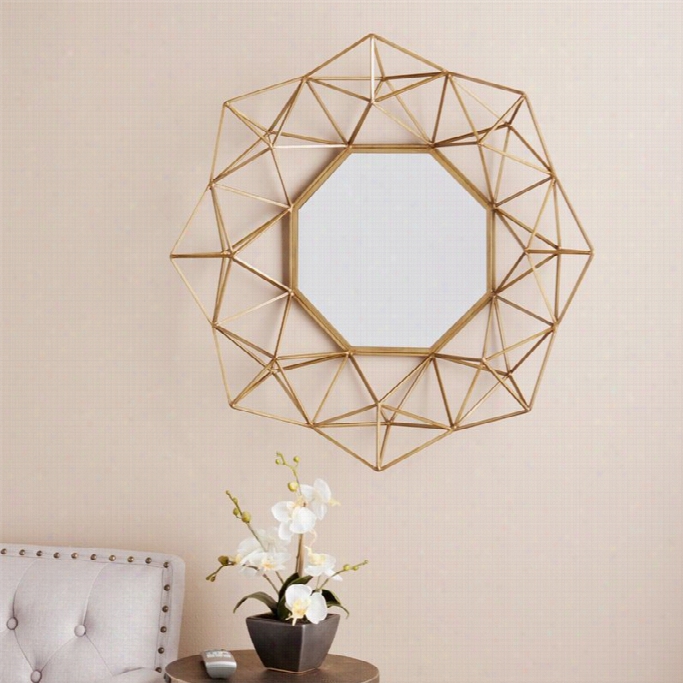 Southern Enterprises Holton Decorative Mi Rror In Matte Gold