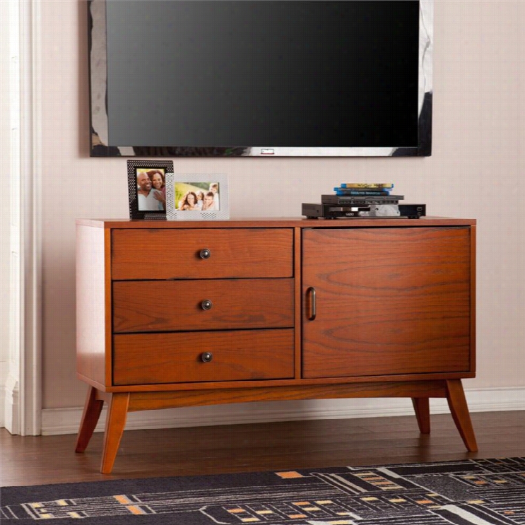 Southerly Enterprises Putnam 48.25 Tv Stand In Warm Brown Mahogany