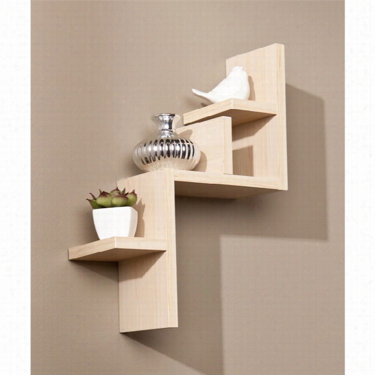 Southern Enterprises Rreese Diaplay Shelf In Light Maple