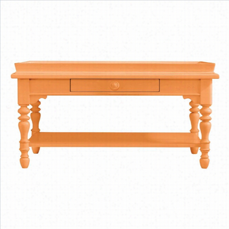 S Tanley Furniture Coastal Living Retreat Sand Box Cocktail Table In Spanish Orange
