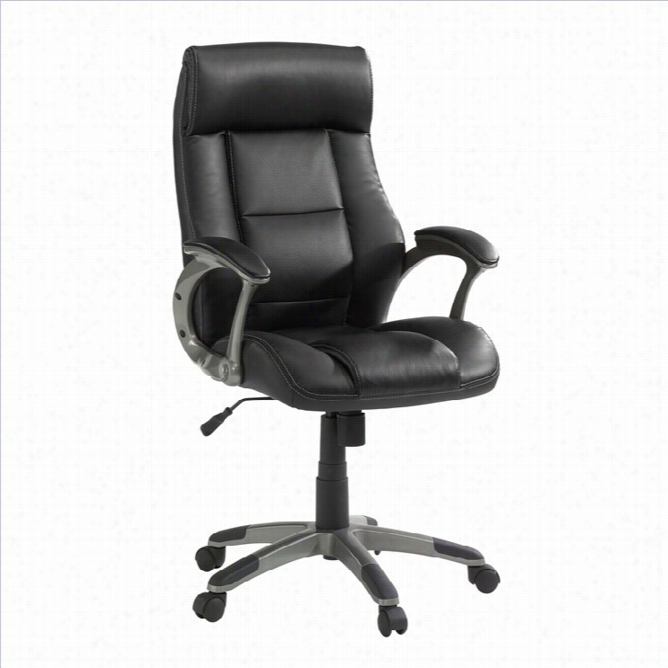 Studio Rta Managerr Leather Charge Chair In Black