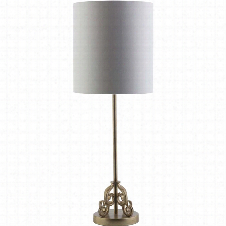 Sury Ackerman Metal Table Lamp In White