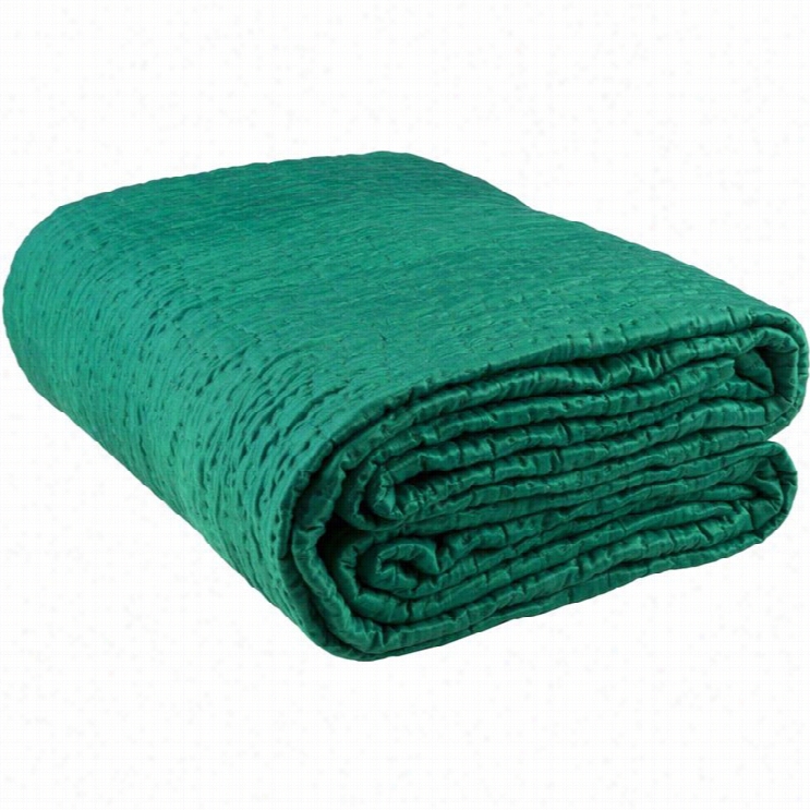 Surya Albany Woven Cotton Full Qeuen Quilt In Green