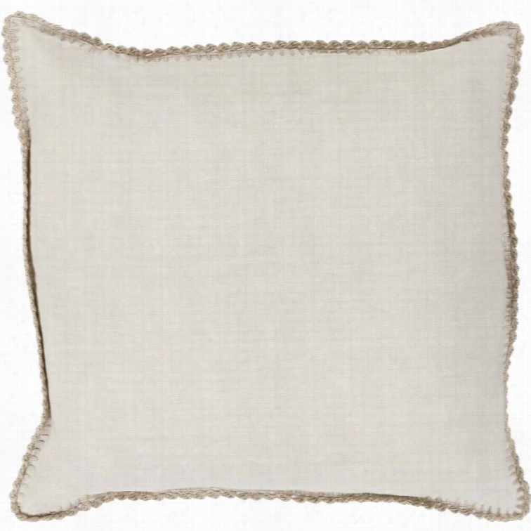 Surya Elsa Dwn Fill 22 Squsre Pillow In Bei Ge And Ivory