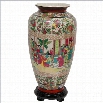 Oriental Furniture 14 Rose Medallion Tung Chi Vase in Multicolor