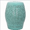 Safavieh Diamond Ceramic Garden Stool in Robbins Egg Blue