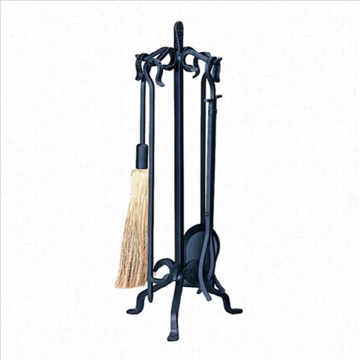 Uniflame  5unite Dull Weight Black Wrought Iron Fireset