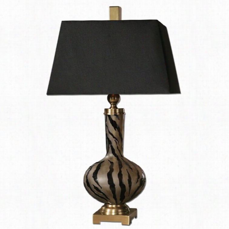 Uttermost Amur Modern Smoked Glass Lamp In Wicked