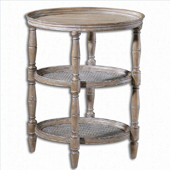 Uttermost Kendellen Antique Accent Table In Natural