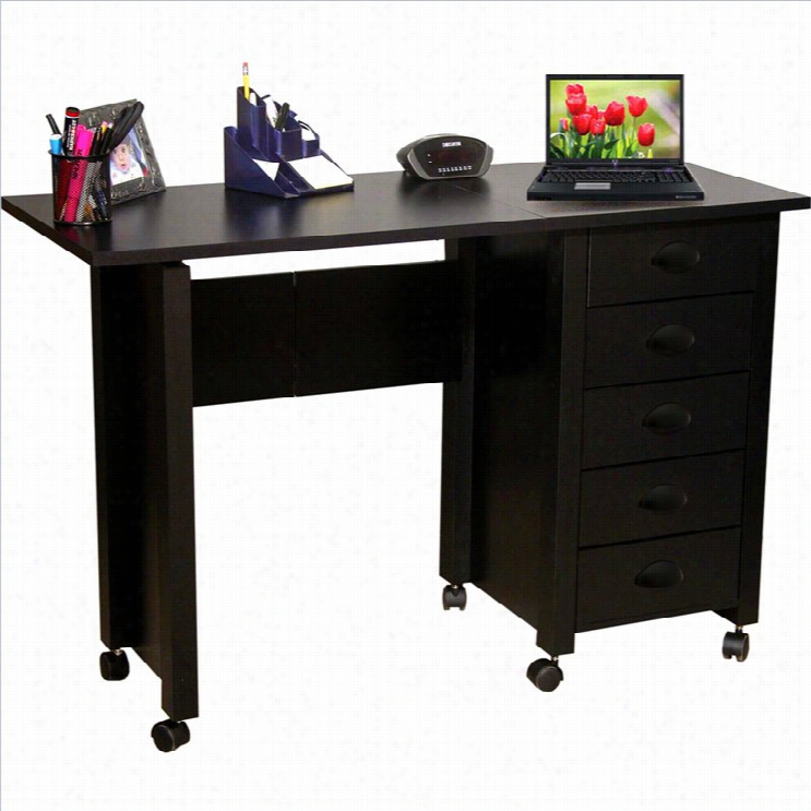 Venture Horizon Mobile Wood Computer Edsk In Black