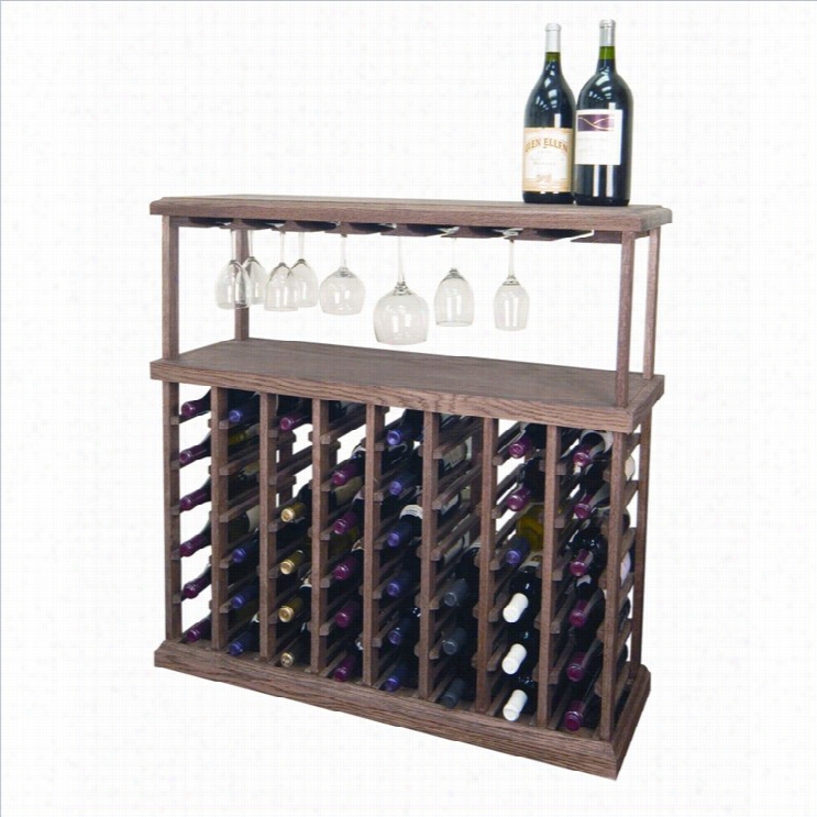 Wine Cellar Innovations 40 Red Oak Wine Bar