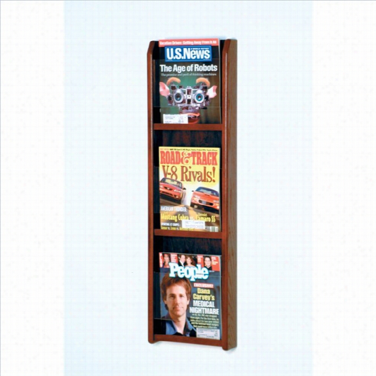 Wooden Mallet 3 Endure  Magzine Wall Display In Mahogany