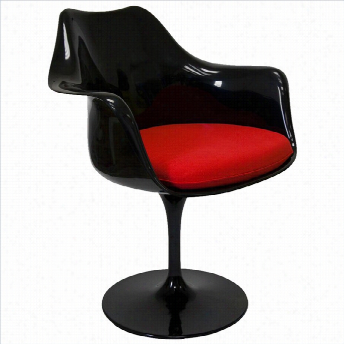 Aeon Furniture Amsterdamarmdining Chair In Gloss Black And Red