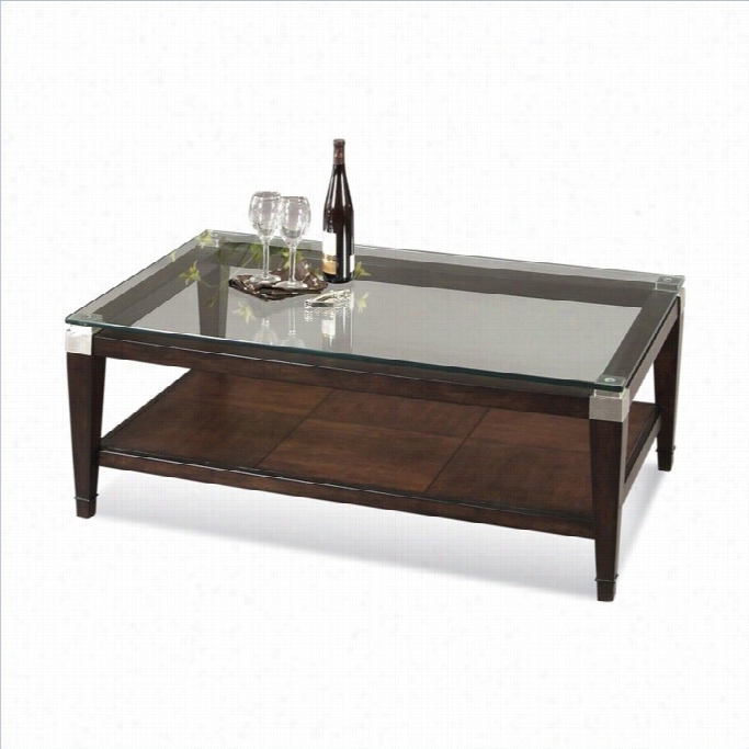 Bassett Mirror Dunhill Rctangle Cocktail Table In Walnut