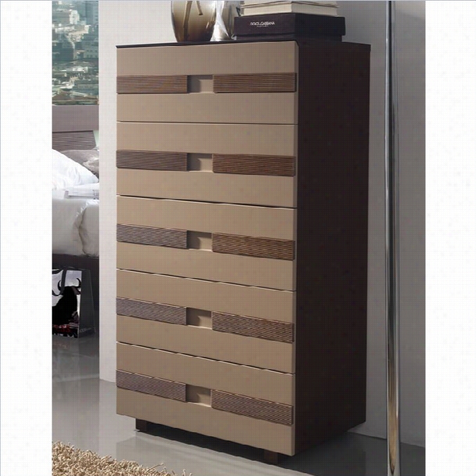 Benicarlo 112 Series -drawer Chest In Wenge/cappuuccino