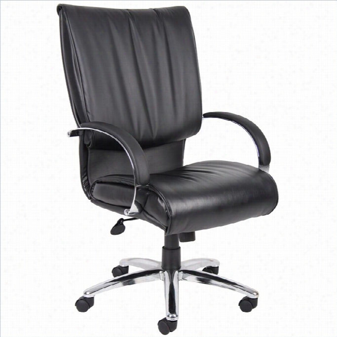 Stud Office Products Igh Back L Eatherplus Executive Office Chair In Black