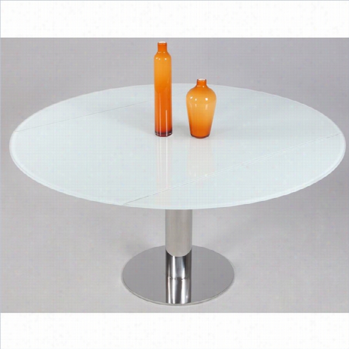 Chintaly Tami Extendable Round Top Dinin Gt Able In Stainles S Steel