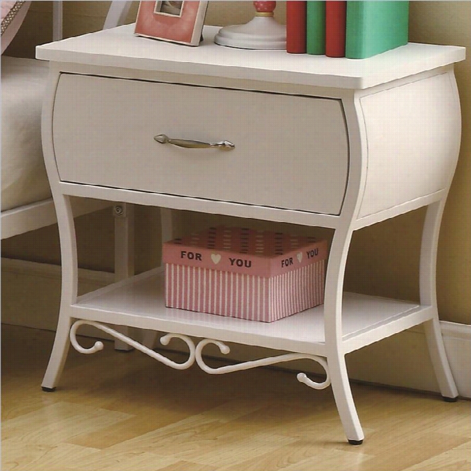 Coaster Bella Nightstand In White