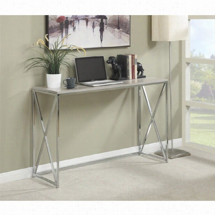 Convenience Concepts Designs2go Belaire Console Table In Chrome