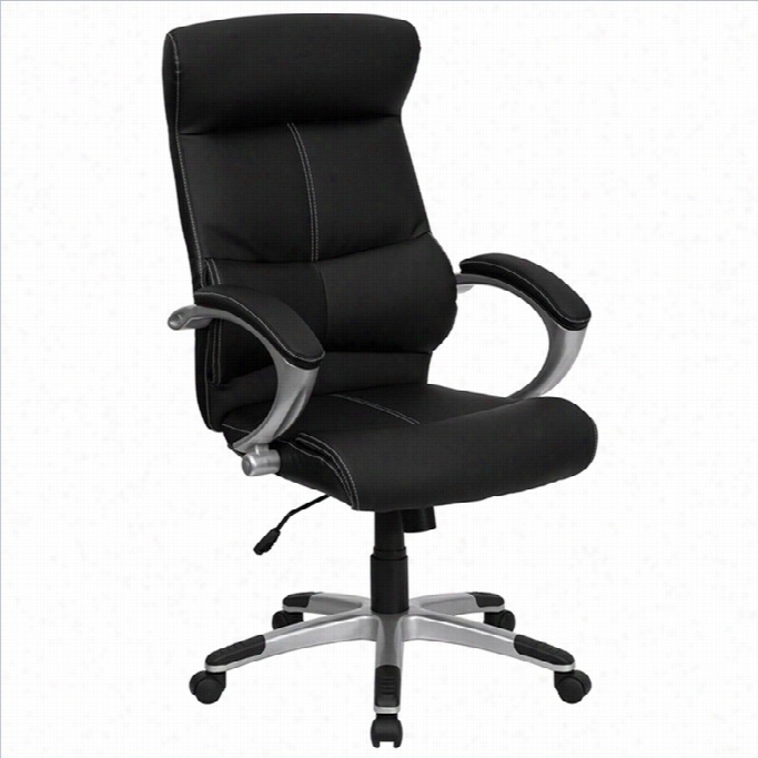 Flash Furniture High Back Executive Office Chair With Black Leather