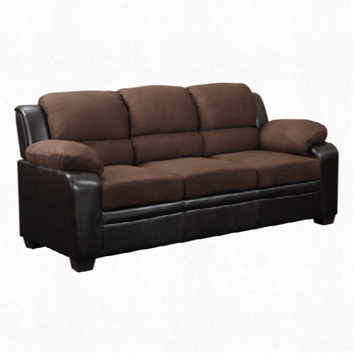 Global Furniture Usa Microfiber  Sofa In Bran