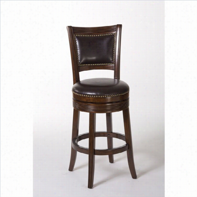 Hillsdale Lockefield 30 Swivel Ba Rstool In Brown Cherry