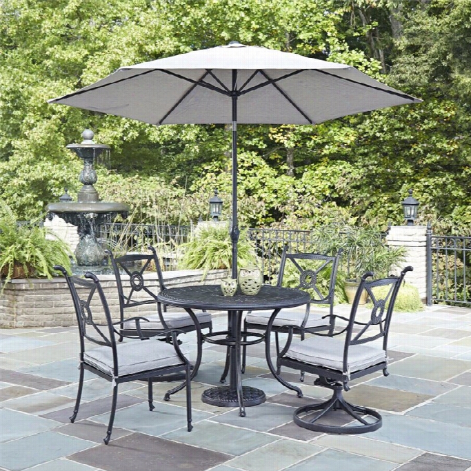 Home  Styles Athens 5 Piece Dining Set In Charcoal