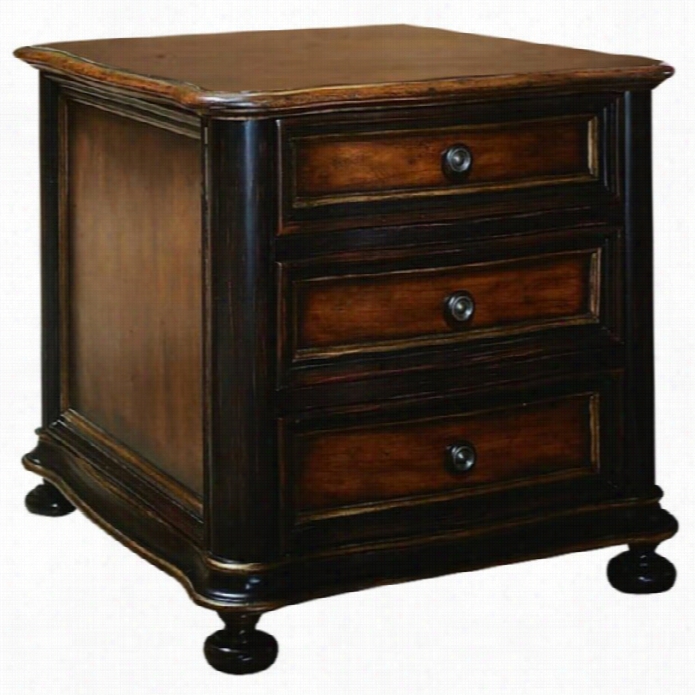 Hooker Furniture Preston Ridge Wood Top 3 Drawer Chairside Chest