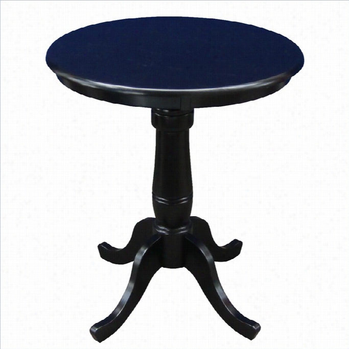 Interjationalconcepts 30 Round Counter Height Dining Table In Black