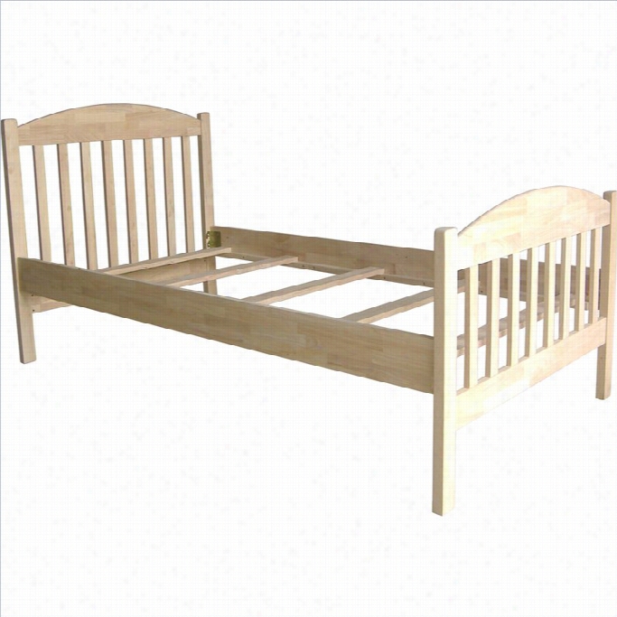 International Concepts Jamestown Twin Slat Bedd In Clear Finish