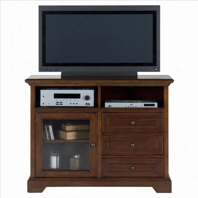 Jofran 042 Series Tv Stand In Eureka Cherry Finish