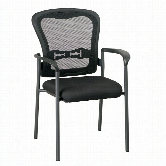 Place Of Business Star Guest Chair With Arms And Progrid Back In Coal