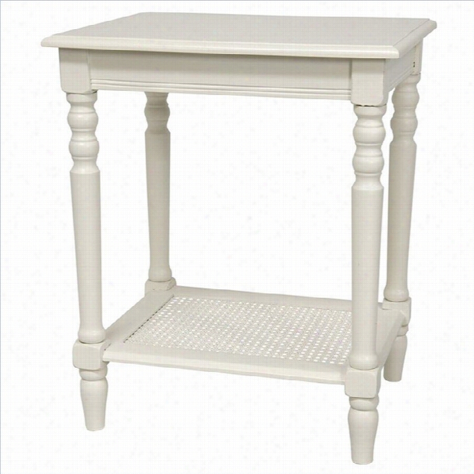 Orisntal Furniture 23 Classic Side Table In White