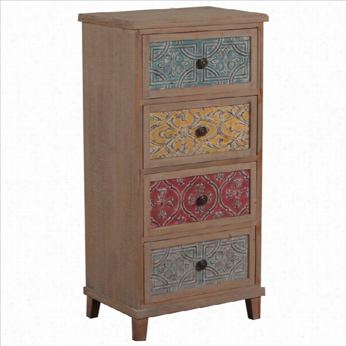 Powell Furniture Molly High  Accent Chest In Driftwood