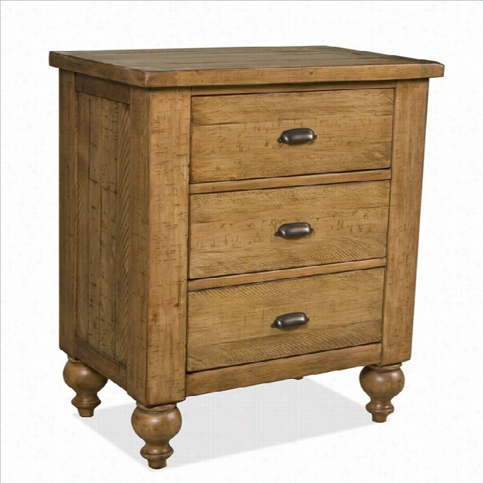 Riverside Furniture Summerhill 3 Drawernightstand In Canby Rustic  Ppine