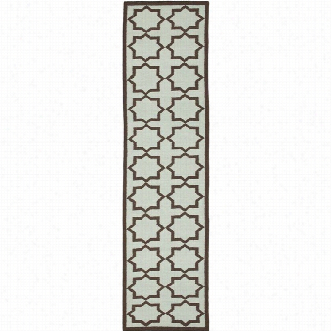 Safavieh Dhurries Light Blue Contempora Ry Rug - 2'6 X 6'