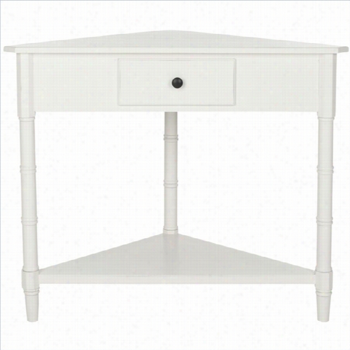 Safavieh Gabe Wood Cirner Table  In Cream