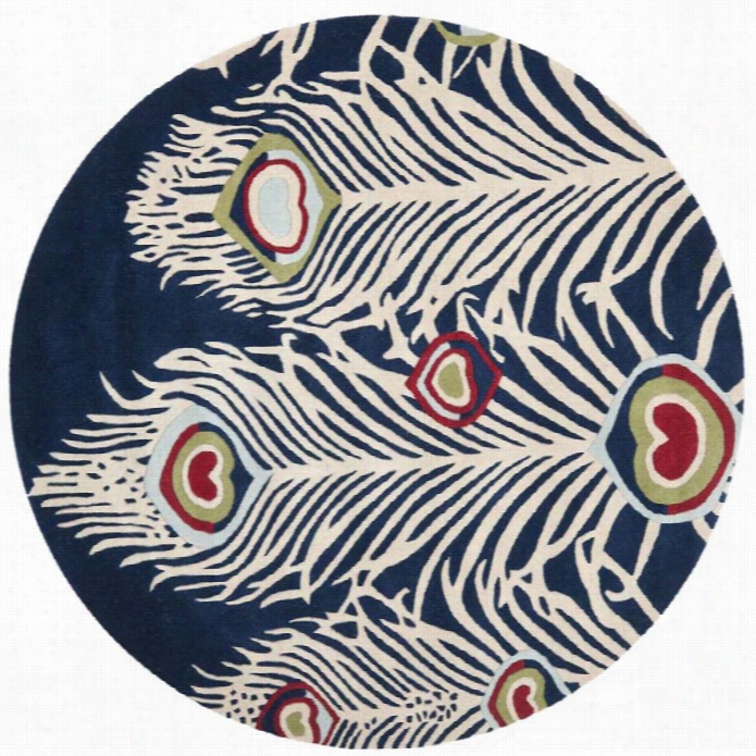 Safavieh  Soho Round Rug In Blue / Ivory