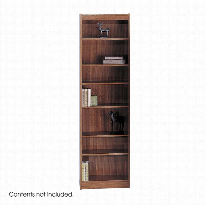 Safco Workspace Seven Shelf 4w X 84h Baby Bookcase In Cherry