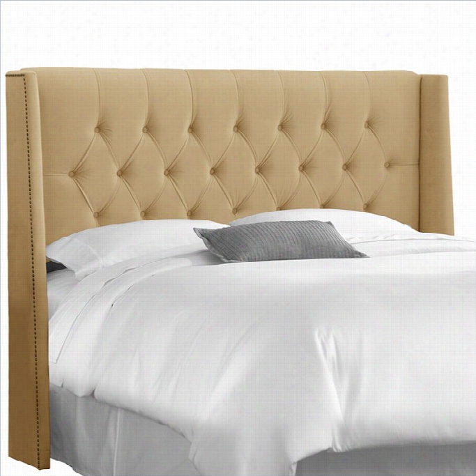 Skyline Furniture Tufted Pabel Headboard In Beige-full