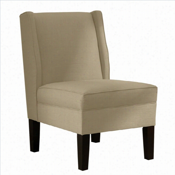 Skyline Furniture Upholstered Slippr Wingback Chair In Beige