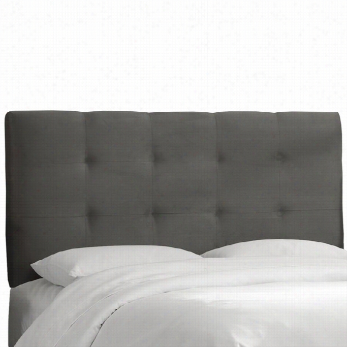 Skyline Tufted Panel Headboard In Gray-twin