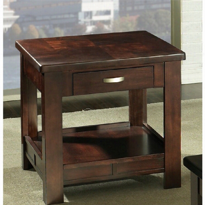 Somerton Serenity End Table In Rich Burgundy