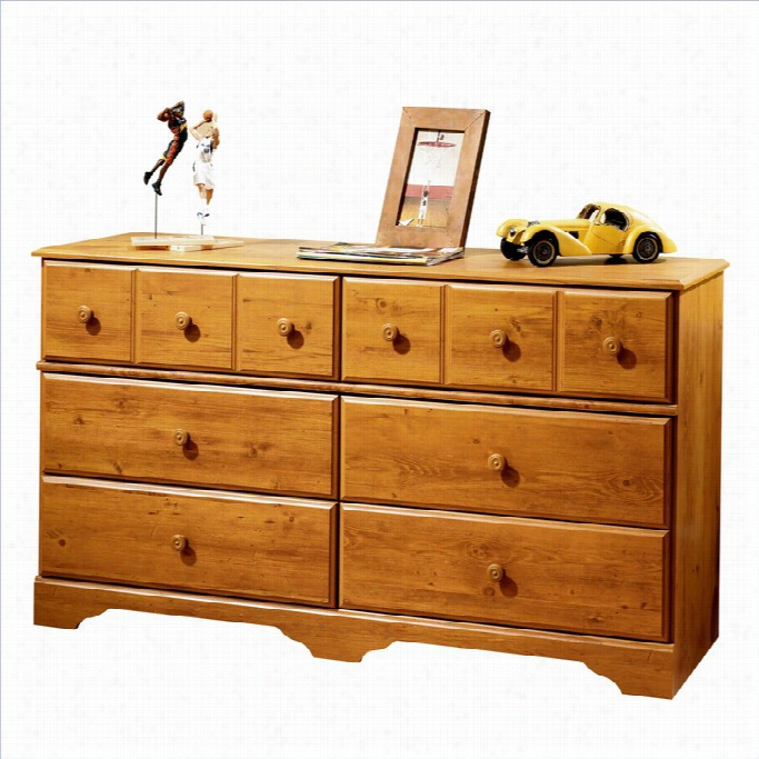 Southshore Amesbury 6 Drawer Drrsser In Country Pine