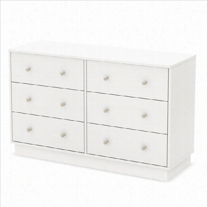 Soth Shore Litchi Dresser In Modest White