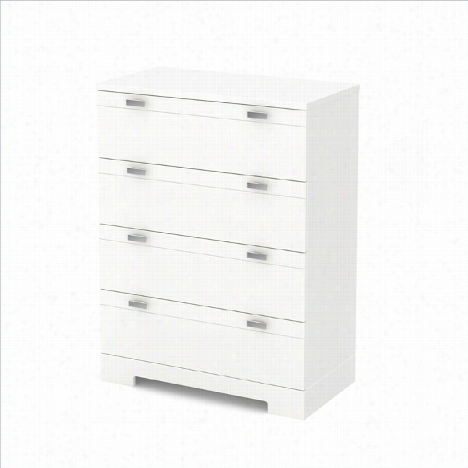 Southern Shore Reevo 4-drawer Chest Inp Ure White