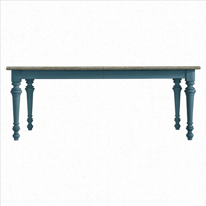 Stanley Furniture Coastal Living Retreat Rectangular Leg Dining Table In English Blue